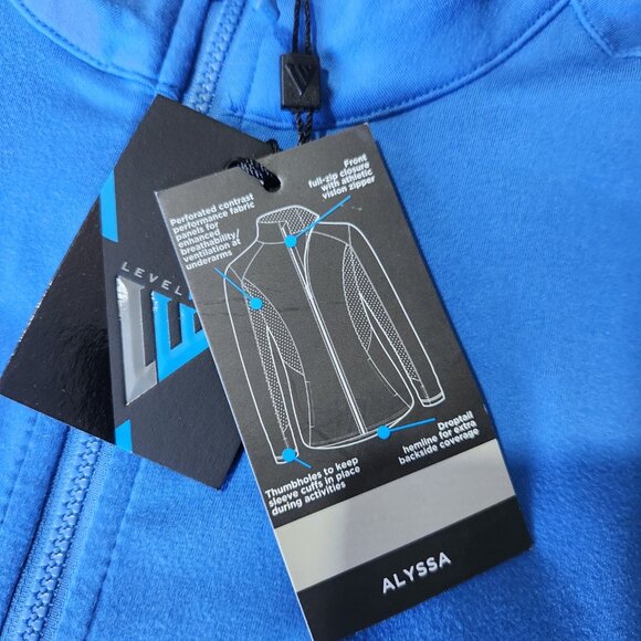 Level Wear Golf Zip-Up Jacket Long Sleeve Pockets Women's XXL Blue NWT - Picture 3 of 14